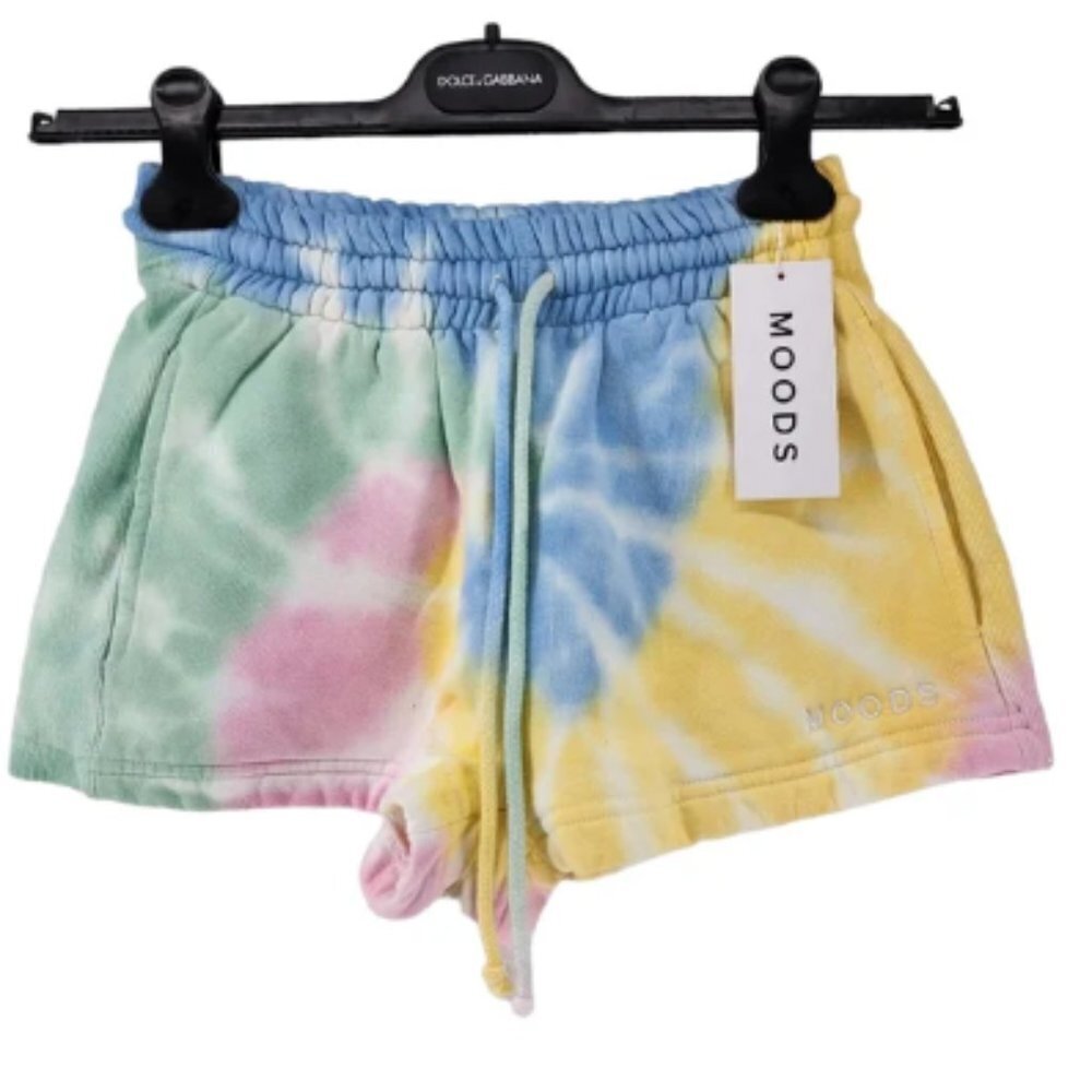 Moods Women's Tie-Dye Drawstring Waist Short - XS
